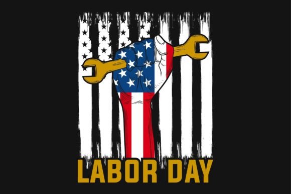 Review: USA Flag Labor Day Typography SVG Vector for Embroidery