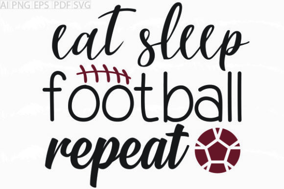Reviewing the Eat Sleep Football Repeat SVG for Embroidery